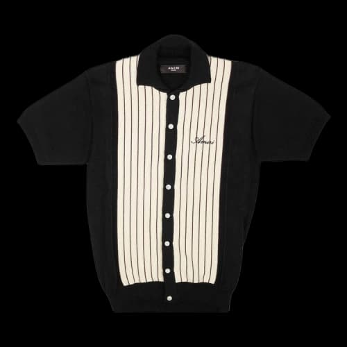 Amiri Stripe Polo 'Black'