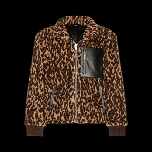 Amiri Printed Leopard Polar Fleece Jacket 'Brown/Tan'