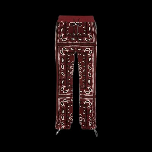 Amiri Printed Bandana Polar Fleece Pants 'Red/Black'