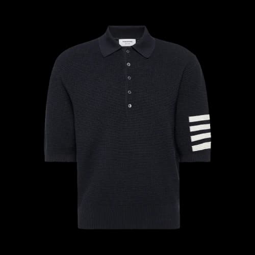 Thom Browne 4-Bar Relaxed Fit Polo 'Navy'