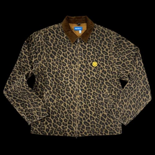 Market Smiley LA Work Jacket 'Leopard Print/Brown'