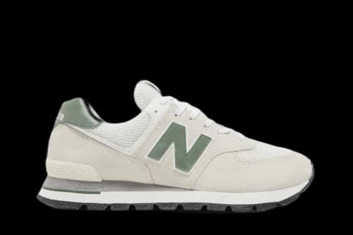 New Balance 574 Rugged White Green