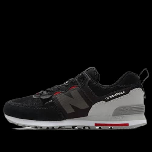 New Balance 574 Shoes Black/Grey/Red