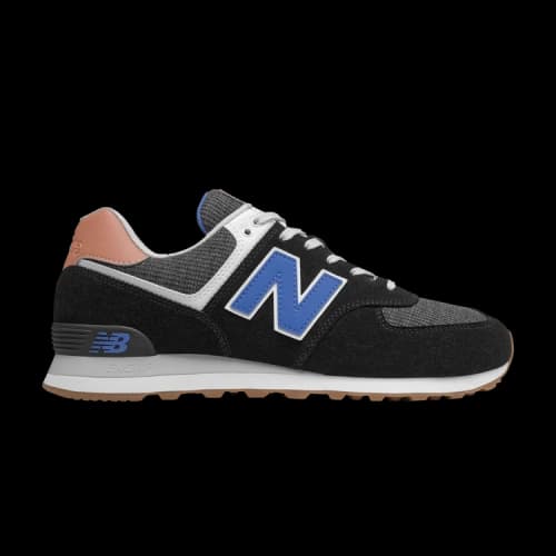 New Balance 574 Black Faded Mahogany Blue