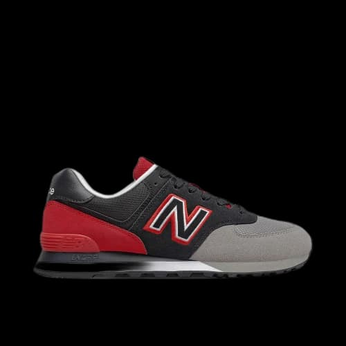 New Balance 574 Black Grey Red