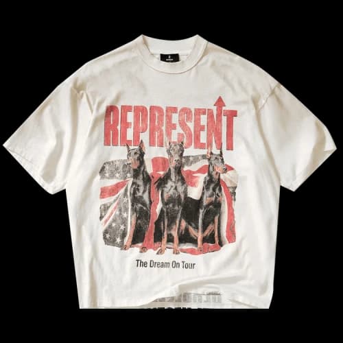 Represent Clo Dream On Tour T-Shirt 'Washed Ecru'