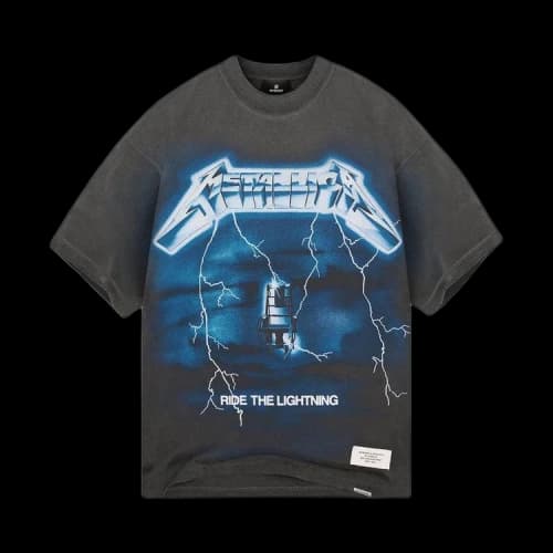Represent Clo Metallica Ride the Lightning T-Shirt 'Vintage Grey'