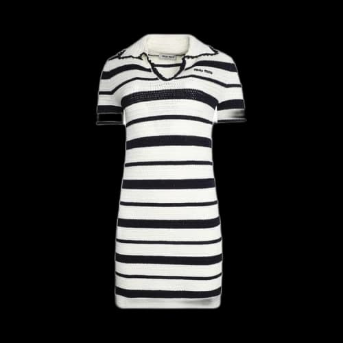 Miu Knit Polo Dress 'White'