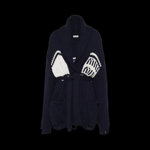 Miu Wool Cardigan 'Navy'