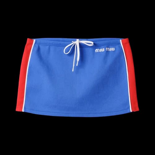 Miu Nylon Skirt 'Bluette/Rosso'