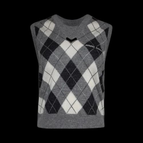 Miu Cashmere Vest 'Marble Grey'