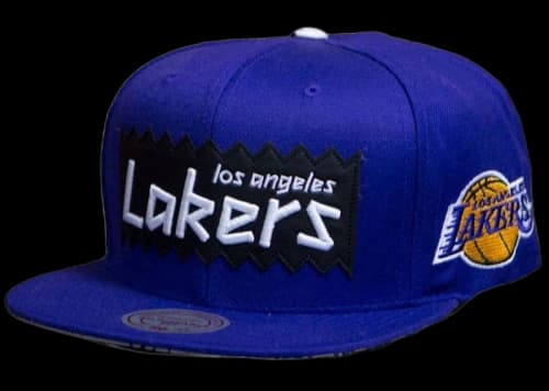 Mitchell & Ness Los Angeles Lakers STA3 Wool Snapback Cap Purple