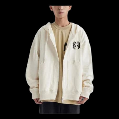 Mitchell & Ness Branded Hooded Jacket 'Off White'