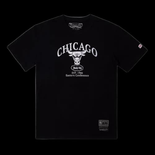 Mitchell & Ness Monotone Chicago Bulls T-Shirt 'Black White'