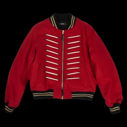 Amiri Wool-Blend "Forever" Stitched Bomber Jacket 'Red'