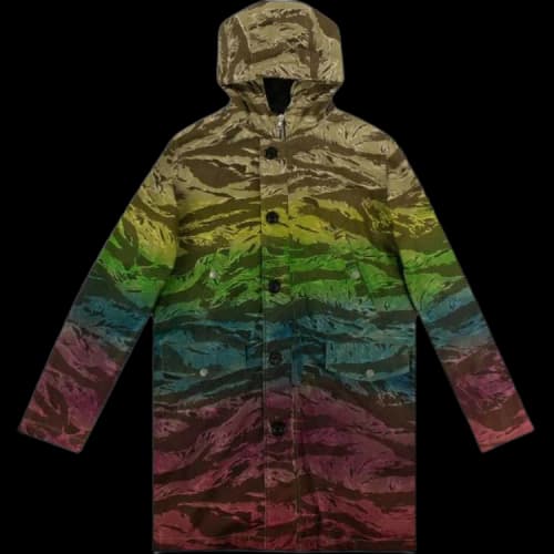Amiri Ombre Tiger Long Parka 'Multicolor'