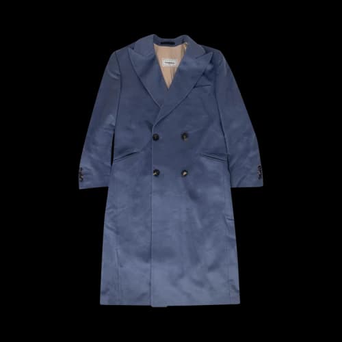 Casablanca Double-Breasted Fitted Overcoat 'Midnight Blue'