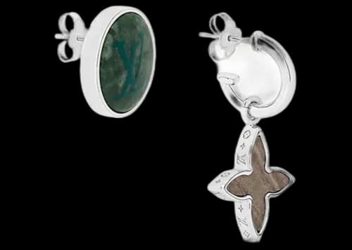 Louis Vuitton Marble Earrings Grey