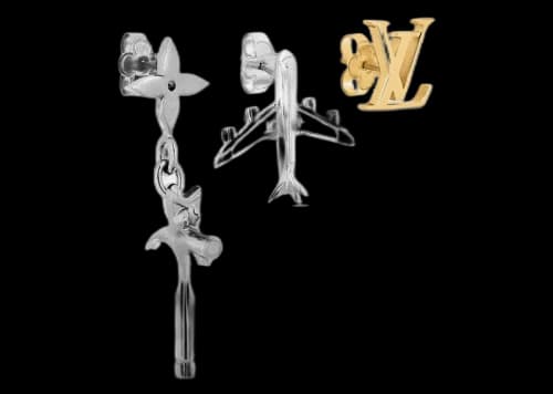 Louis Vuitton LV Comics Earrings Silver