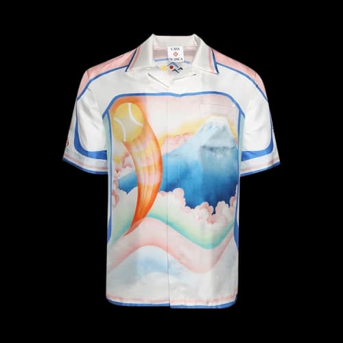 Casablanca Cuban Collar Short-Sleeve Shirt 'Fuji Dream'