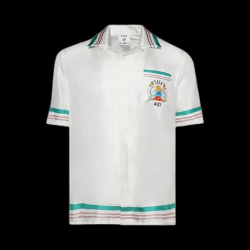 Casablanca Cuban Collar Short-Sleeve Shirt 'Casa Way'