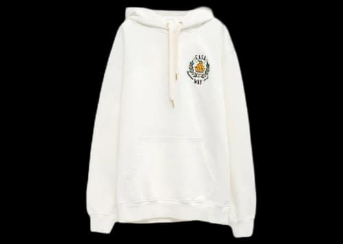Casablanca Casa Way Embroidered Hoodie White