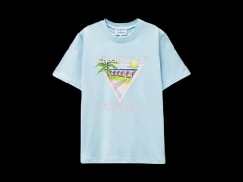 Casablanca Tennix Club T-shirt Light Blue