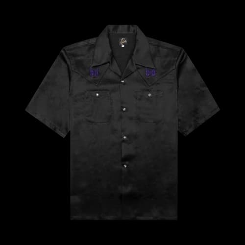 Needles Cowboy One-Up Poly Slub Sateen Shirt 'Black'