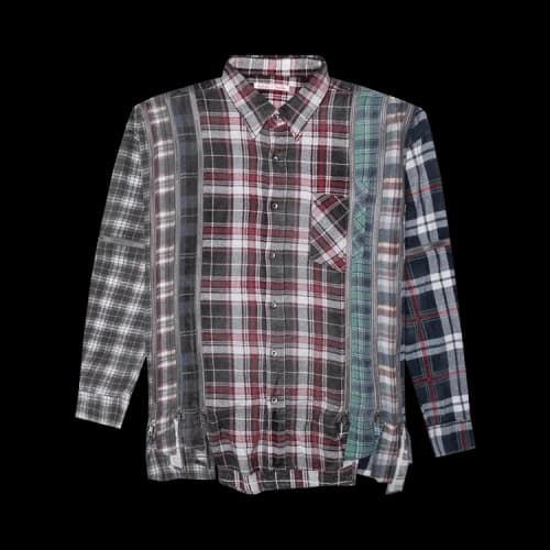 Needles Flannel Shirt 7 Cuts Zipped Wide Reflection Shirt 'Assorted'