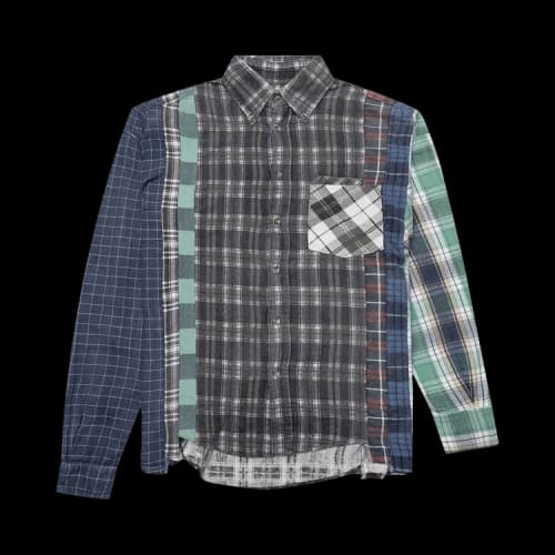 Needles Flannel Shirt 7 Cuts Wide Reflection Shirt 'Assorted'