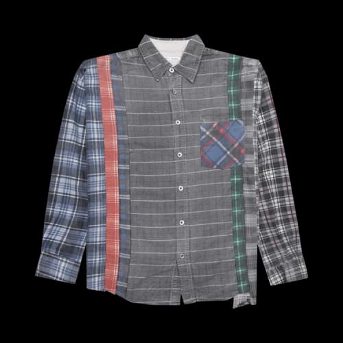 Needles Flannel Shirt 7 Cuts Wide Reflection Shirt 'Assorted'