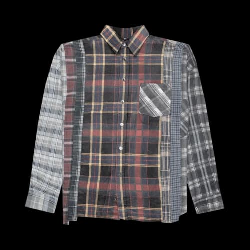 Needles Flannel Shirt 7 Cuts Wide Reflection Shirt 'Assorted'