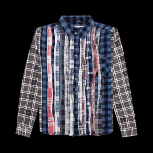 Needles Flannel Shirt Ribbon Wide Shirt 'Assorted'
