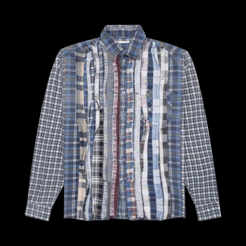 Needles Flannel Shirt Ribbon Wide Reflection Shirt 'Assorted'