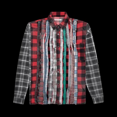 Needles Flannel Shirt Ribbon Wide Reflection Shirt 'Assorted'