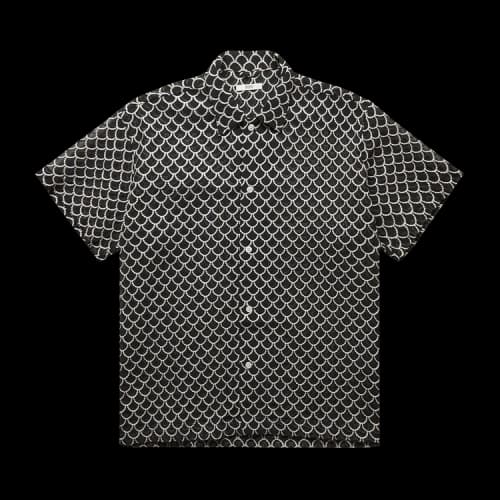 Bode Embroidered Sheer Siren Short-Sleeve Shirt 'Black'