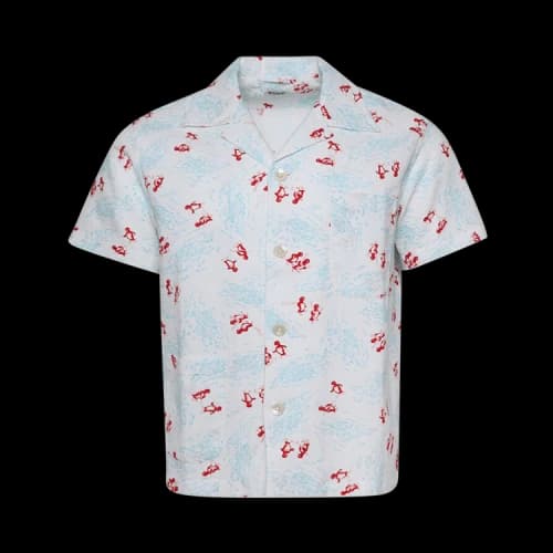 Bode Skiing Penguins Short-Sleeve Shirt 'White/Multicolor'