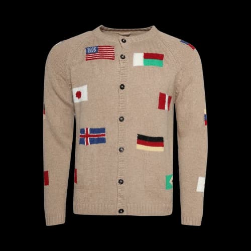 Bode Round The World Cardigan 'Tan'