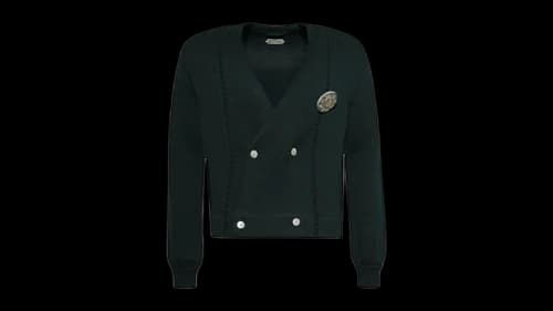 Bode Double-Breasted Cardigan Dark Green