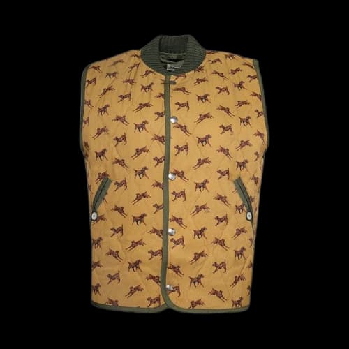 Bode Crittendon Quilted Vest 'Brown/Green'