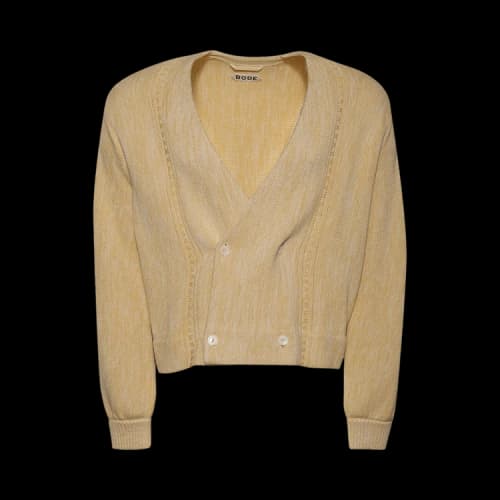 Bode Double-Breasted Cardigan 'Marled Ivory'