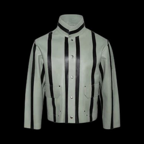 Bode Seafoam Stripe Welding Jacket 'Seafoam Black'