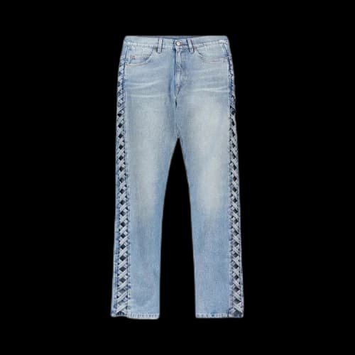 Martine Rose Cross Hatch Jean 'Blue Wash'