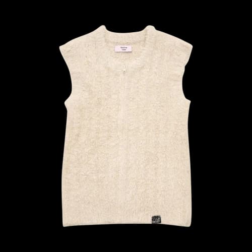 Martine Rose Ratty Zip Up Gilet 'Buttermilk'