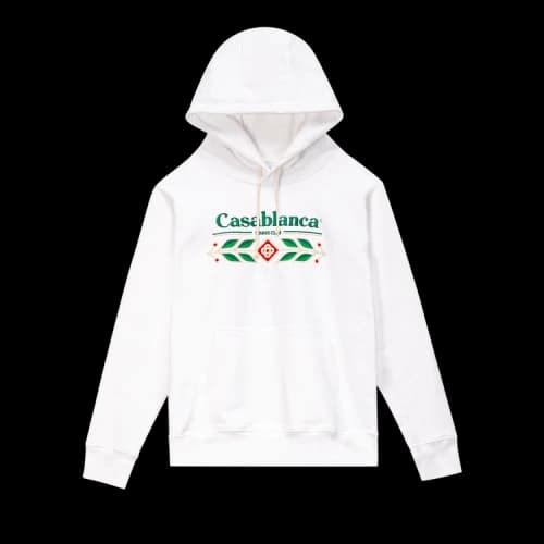 Casablanca Laurel Embroidered Hoodie 'White'