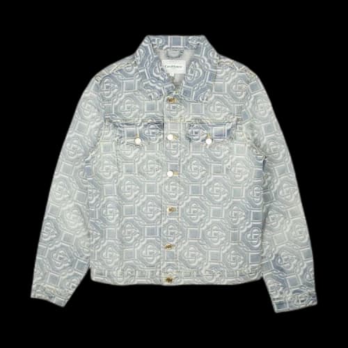 Casablanca Monogram Denim Jacket 'Bleached Blue'
