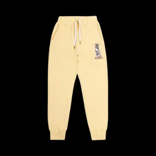 Casablanca Tennis Girl Embroidered Sweatpant 'Pale Yellow'