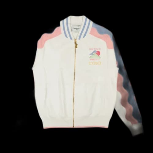 Casablanca Track Top 'White/Light Pink'