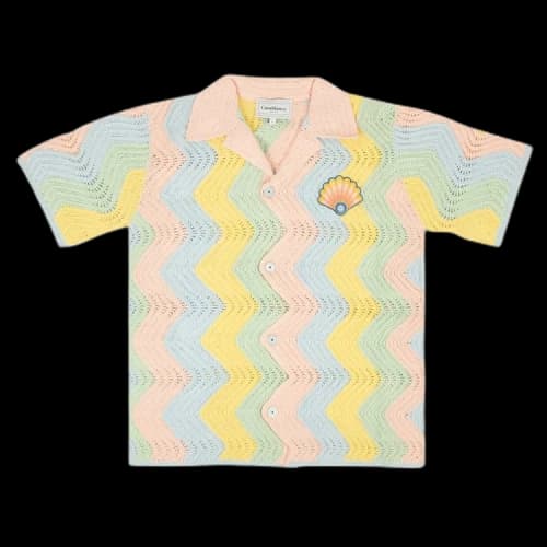 Casablanca Crochet Knit Shirt 'Casa Shell Wave'