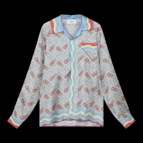 Casablanca Candy Ping Pong-Long-Sleeve Collar Shirt 'Blue'
